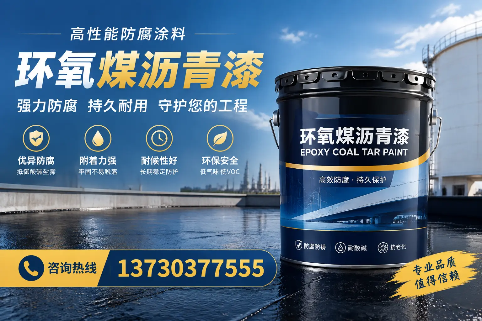 环氧煤沥青漆的耐久性分析，适合贵阳的使用场景